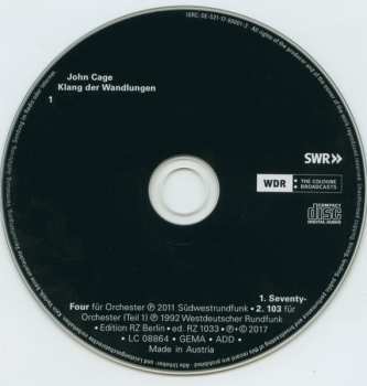 3CD/Coffret John Cage: Klang Der Wandlungen LTD