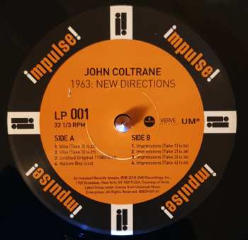 5LP/Coffret John Coltrane: 1963: New Directions
