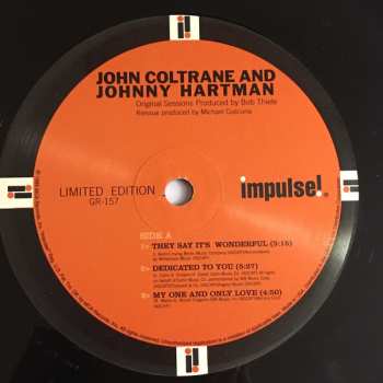 LP John Coltrane: John Coltrane And Johnny Hartman