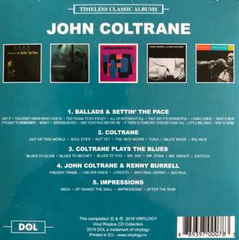 5CD/Coffret John Coltrane: Timeless Classic Albums Impressions