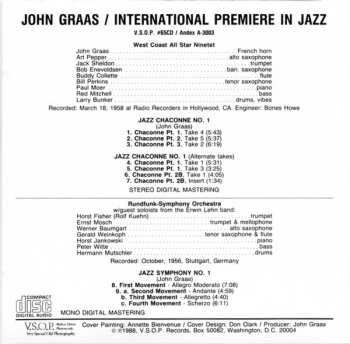 CD John Graas: International Premiere In Jazz