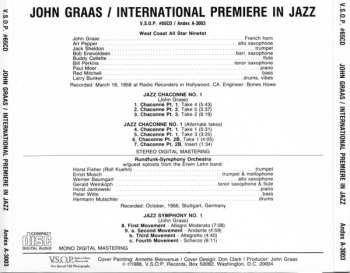 CD John Graas: International Premiere In Jazz