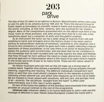 CD John Högman Quartet: 203 Park Drive