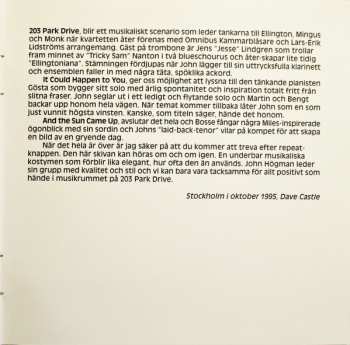 CD John Högman Quartet: 203 Park Drive