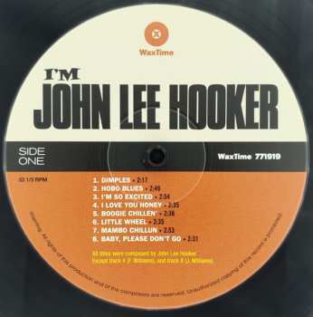 LP John Lee Hooker: I'm John Lee Hooker