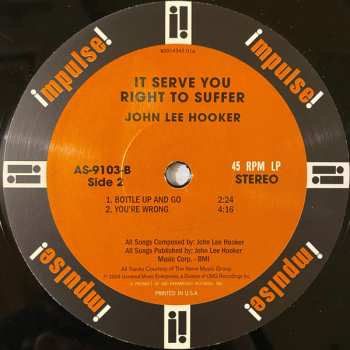 2LP John Lee Hooker: It Serve You Right To Suffer