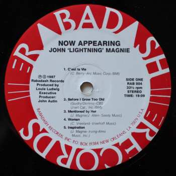 LP John Magnie: Now Appearing
