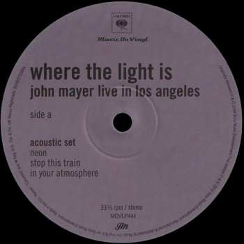 4LP/Coffret John Mayer: Where The Light Is: John Mayer Live In Los Angeles
