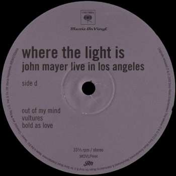 4LP/Coffret John Mayer: Where The Light Is: John Mayer Live In Los Angeles