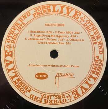 4LP/Coffret John Prine: Live At The Other End Dec. 1975 LTD