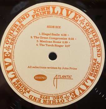 4LP/Coffret John Prine: Live At The Other End Dec. 1975 LTD