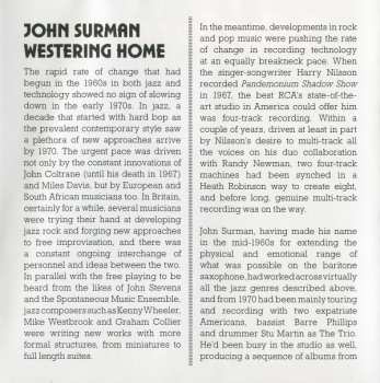 CD John Surman: Westering Home