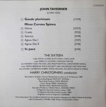 CD The Sixteen: Missa Corona Spinea · Gaude Plurimum · In Pace