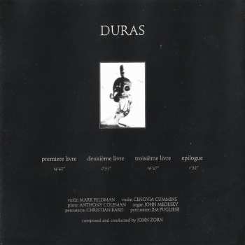 CD John Zorn: Duras:Duchamp