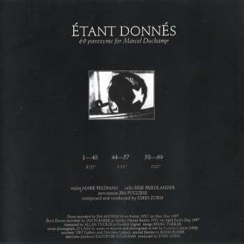 CD John Zorn: Duras:Duchamp