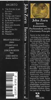 CD John Zorn: Incerto (Existentialism, Psychoanalysis, And The Uncertainty Principle)