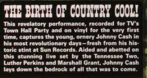 LP Johnny Cash & The Tennessee Two: Live At Town Hall Party 1959