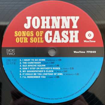 LP Johnny Cash: Songs Of Our Soil