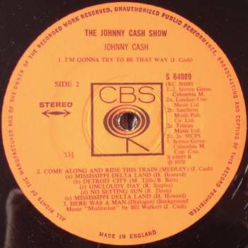 LP Johnny Cash: The Johnny Cash Show