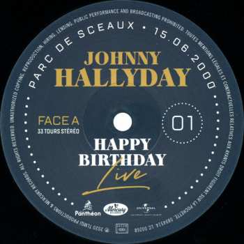4LP/Coffret Johnny Hallyday: Happy Birthday Live - Parc De Sceaux 15.06.2000 LTD | NUM