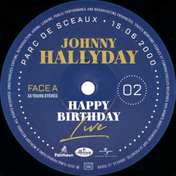 4LP/Coffret Johnny Hallyday: Happy Birthday Live - Parc De Sceaux 15.06.2000 LTD | NUM