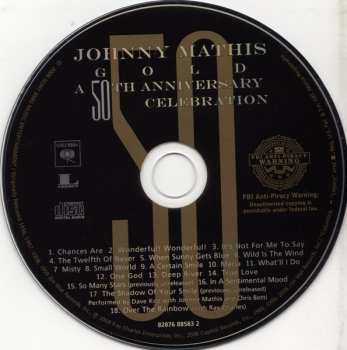 CD Johnny Mathis: Gold : A 50th Anniversary Celebration