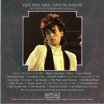 3CD/Coffret Johnny Thunders: Que Sera, Sera (Resurrected) DLX