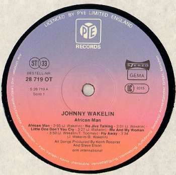 LP Johnny Wakelin: African Man