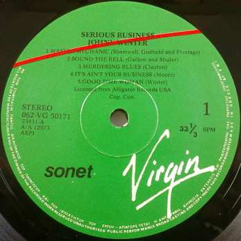 LP Johnny Winter: Serious Business