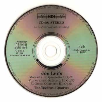 CD Jón Leifs: The Three String Quartets