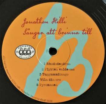LP Jonathan Hilli: Sånger Att Brinna Till