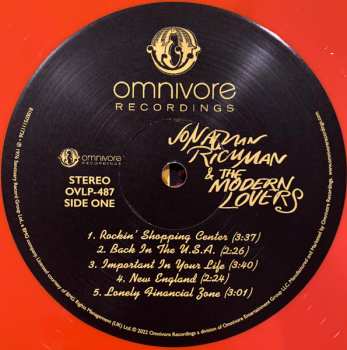 LP Jonathan Richman & The Modern Lovers: Jonathan Richman & The Modern Lovers CLR