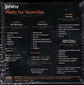 3CD/Coffret Jonesy: Waltz For Yesterday (The Recordings 1972-1974)