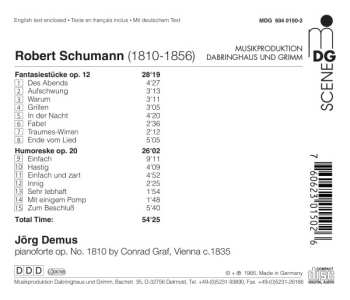 CD Robert Schumann: Fantasiestücke Op. 12; Humoreske Op. 20