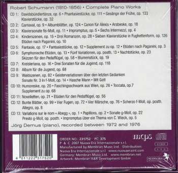 13CD/Coffret Robert Schumann: Complete Piano Works