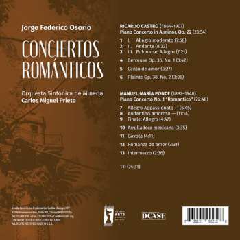 CD Manuel María Ponce Cuéllar: Conciertos Románticos