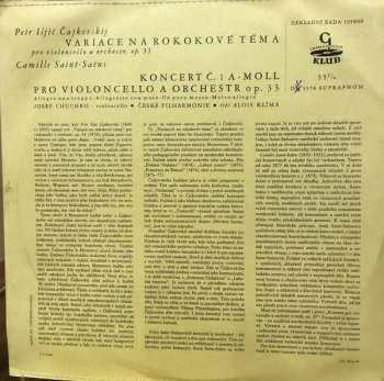 LP The Czech Philharmonic Orchestra: Variace Na Rokokové Téma / Koncert Č. 1 A-Moll Pro Violoncello A Orchestr, Op. 33