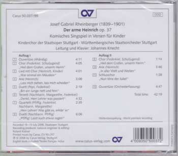 CD Josef Rheinberger: Der Arme Heinrich (Komisches Singspiel In Versen Für Kinder)