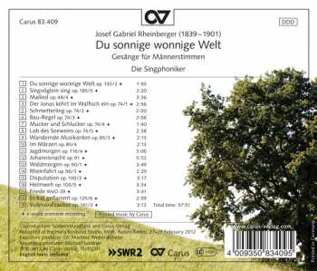 CD Josef Rheinberger: Du Sonnige Wonnige Welt  
