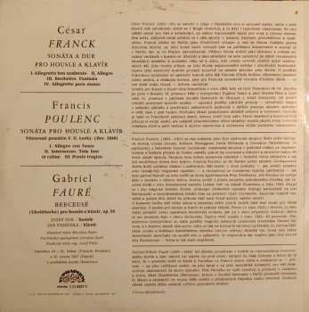 LP César Franck: Francouzské Skladby Pro Housle A Klavír = French Compositions For Violin And Piano