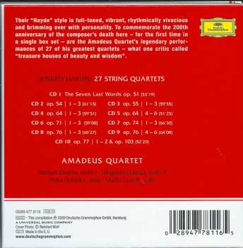 10CD/Coffret Amadeus-Quartett: 27 String Quartets / Seven Last Words On The Cross