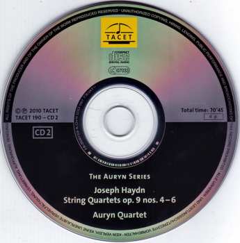2CD Joseph Haydn: Auryn's Haydn: Op. 9 (String Quartets ∙ Vol. 3 Of 14 Op. 9, Nos. 1 – 6)