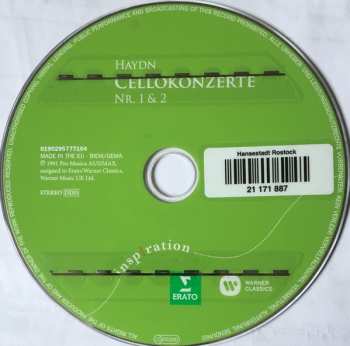 CD Joseph Haydn: Cello Konzerte Nr. 1 & 2