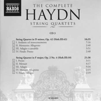 25CD/Coffret Joseph Haydn: The Complete String Quartets
