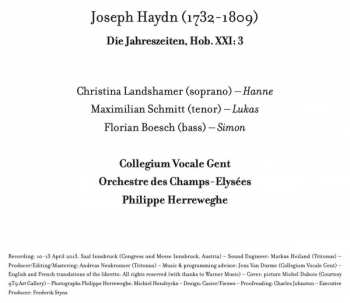 2CD Joseph Haydn: Die Jahreszeiten
