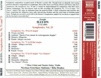 CD Joseph Haydn: Hadyn Symphonies, Vol. 25 (Symphonies Nos. 70, 71, & 73)
