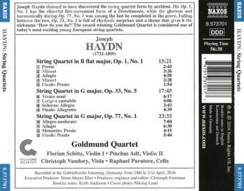 CD Joseph Haydn: String Quartets Op. 1, No. 1 · Op. 33, No. 5 · Op. 77, No. 1