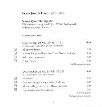 2CD Joseph Haydn: String Quartets, Op. 20 - Volume 1