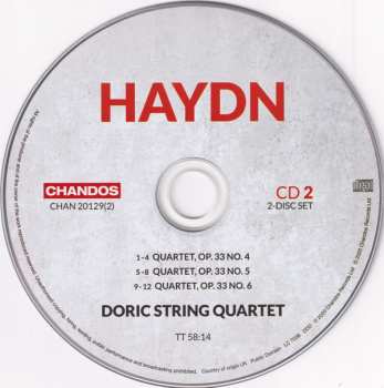 2CD Joseph Haydn: String Quartets, Op. 33