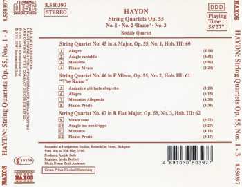 CD Joseph Haydn: String Quartets Op. 55 No. 1 • No. 2 'Razor' • No. 3